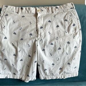 Izod Saltwater Shorts 36 🌊⚓ Nautical Print Stretch 9.5